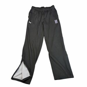 Womens Under Armour track pants M Loose ColdGear Zipper Bottom Northwestern